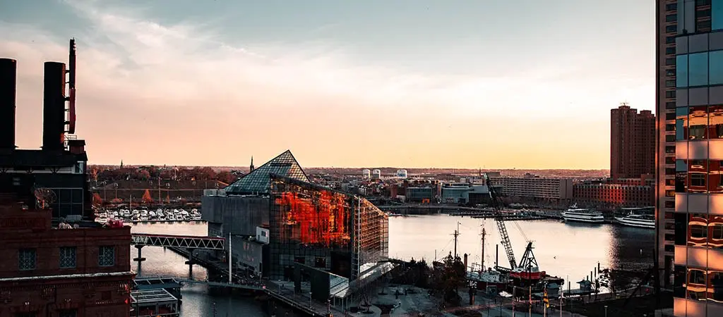 Baltimore skyline and waterfront